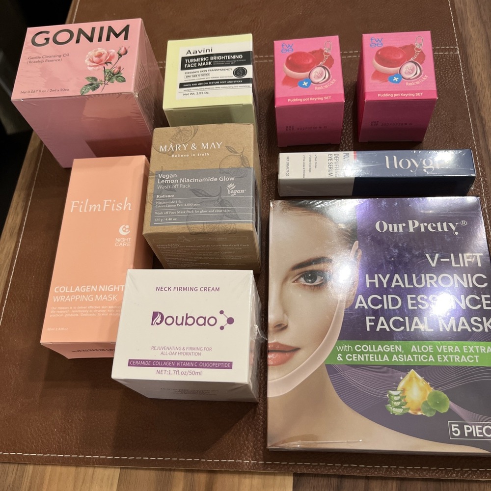 Assorted Lot 9pc  Skincare Beauty Products Masks Cleanser Facial Care Bundle NEW